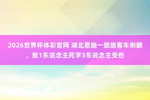 2026世界杯体彩官网 湖北恩施一旅旅客车侧翻,致1东说念主死字3东说念主受伤
