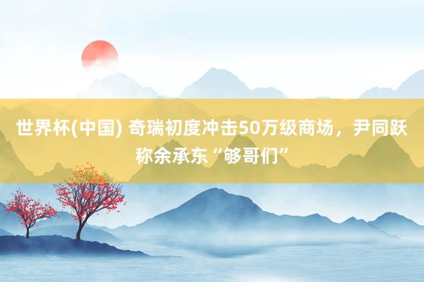 世界杯(中国) 奇瑞初度冲击50万级商场,尹同跃称余承东“够哥们”