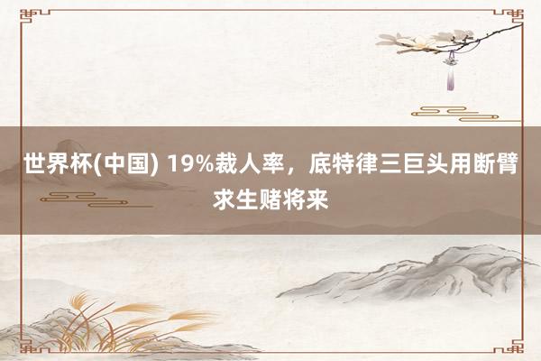 世界杯(中国) 19%裁人率,底特律三巨头用断臂求生赌将来