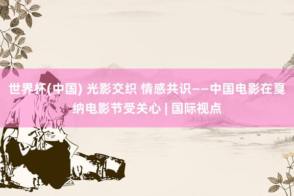 世界杯(中国) 光影交织 情感共识——中国电影在戛纳电影节受关心 | 国际视点