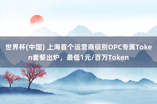 世界杯(中国) 上海首个运营商级别OPC专属Token套餐出炉,最低1元/百万Token