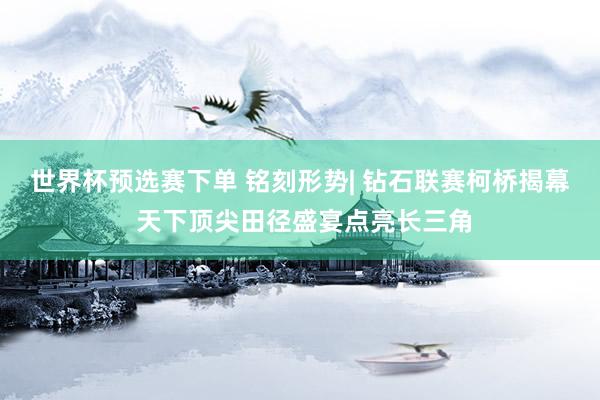 世界杯预选赛下单 铭刻形势| 钻石联赛柯桥揭幕 天下顶尖田径盛宴点亮长三角