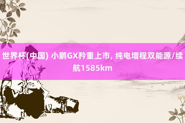 世界杯(中国) 小鹏GX矜重上市, 纯电增程双能源/续航1585km