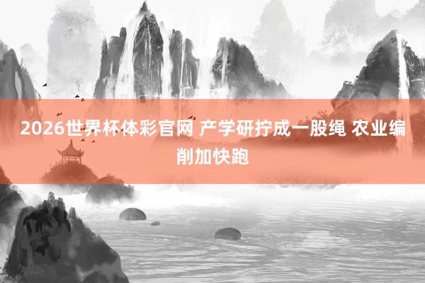 2026世界杯体彩官网 产学研拧成一股绳 农业编削加快跑