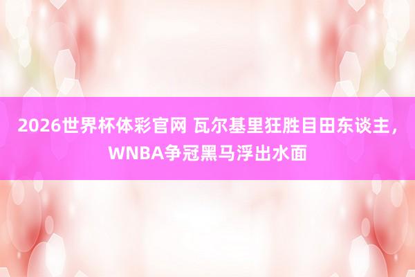 2026世界杯体彩官网 瓦尔基里狂胜目田东谈主,WNBA争冠黑马浮出水面
