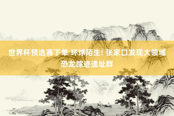 世界杯预选赛下单 环球陌生! 张家口发现大领域恐龙踪迹遗址群