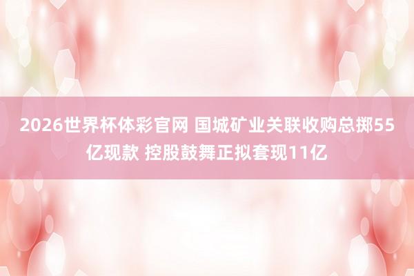 2026世界杯体彩官网 国城矿业关联收购总掷55亿现款 控股鼓舞正拟套现11亿