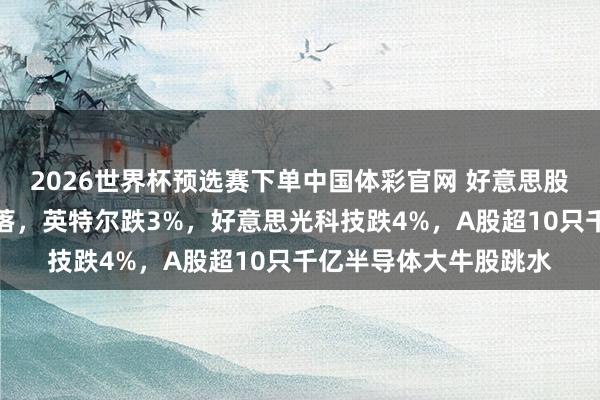 2026世界杯预选赛下单中国体彩官网 好意思股存储芯片盘前集体下落,英特尔跌3%,好意思光科技跌4%,A股超10只千亿半导体大牛股跳水