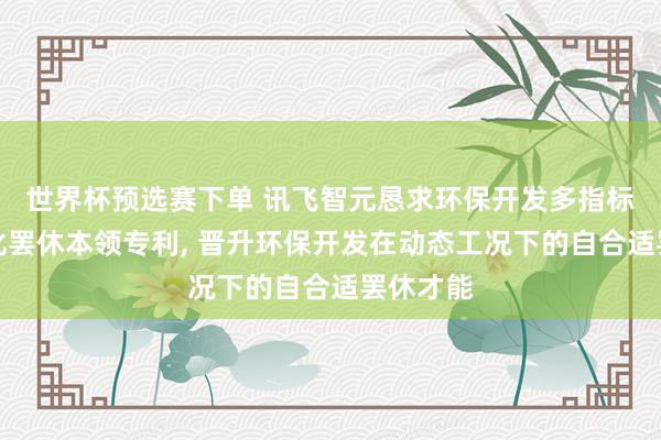 世界杯预选赛下单 讯飞智元恳求环保开发多指标协同优化罢休本领专利, 晋升环保开发在动态工况下的自合适罢休才能